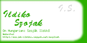 ildiko szojak business card
