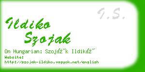 ildiko szojak business card